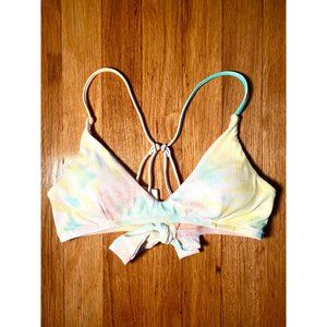Rip Curl ribbed cropped bikini top in tie dye